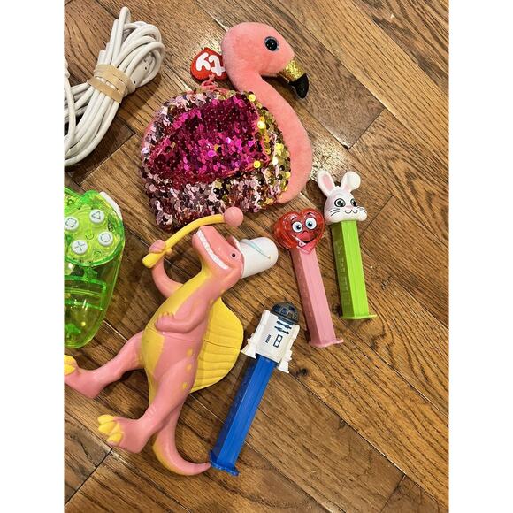 Lot Clear Controller * Rock Candy * Playstation PS3 Wired Pez Ty Flamingo - Picture 4 of 5